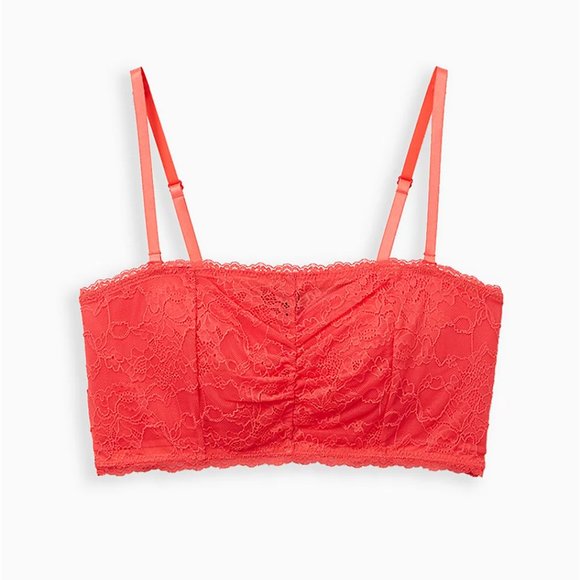 Torrid Size 3X (22-24) Bright Berry Lace Lightly Padded Bandeau - Picture 6 of 6